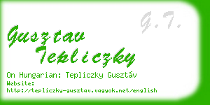 gusztav tepliczky business card